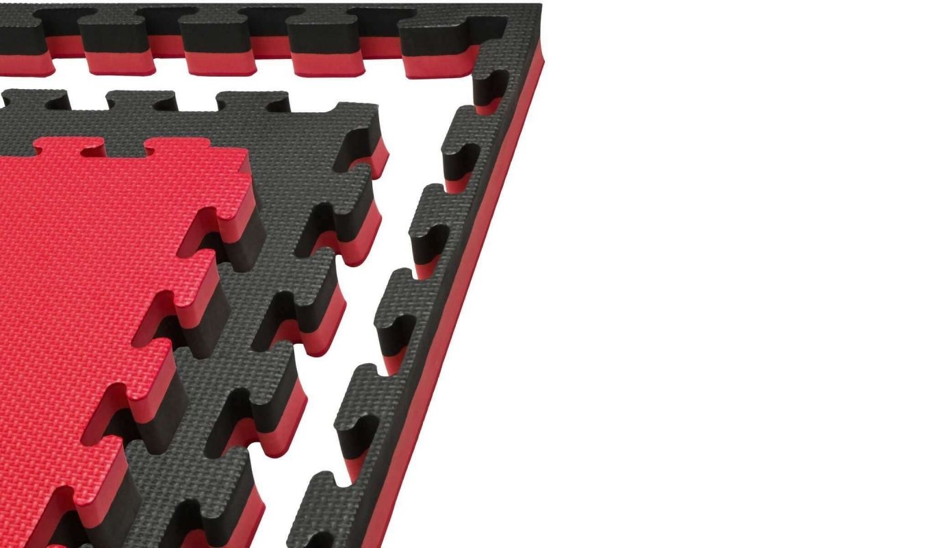 SALTEA TATAMI 1MX1M NEGRU/ROSU - 4CM - imagine 2